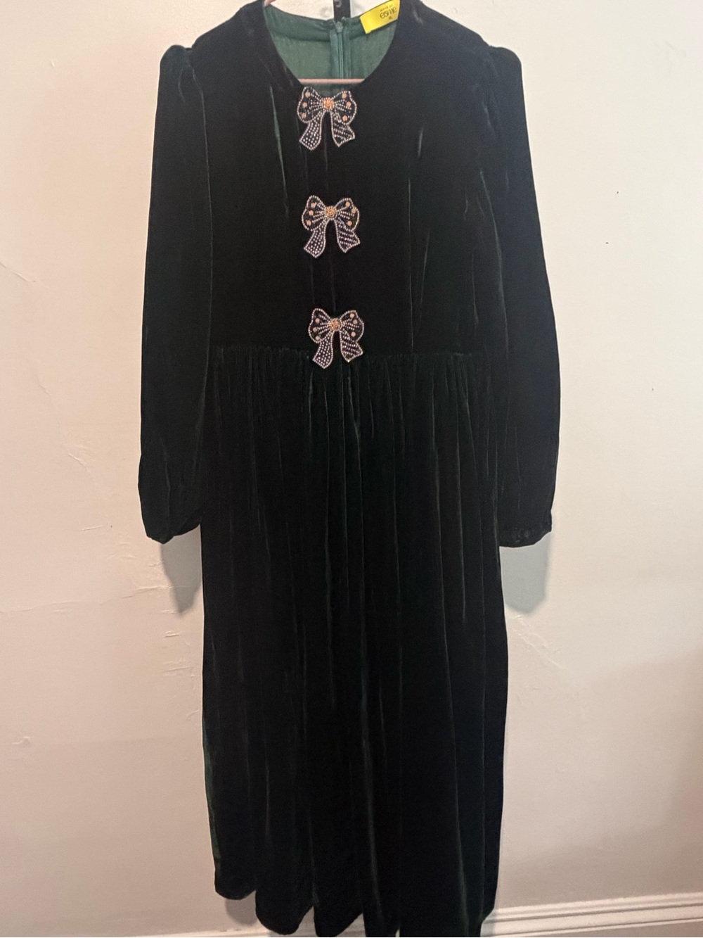 Days of Esme Emerald Green Velvet Dress